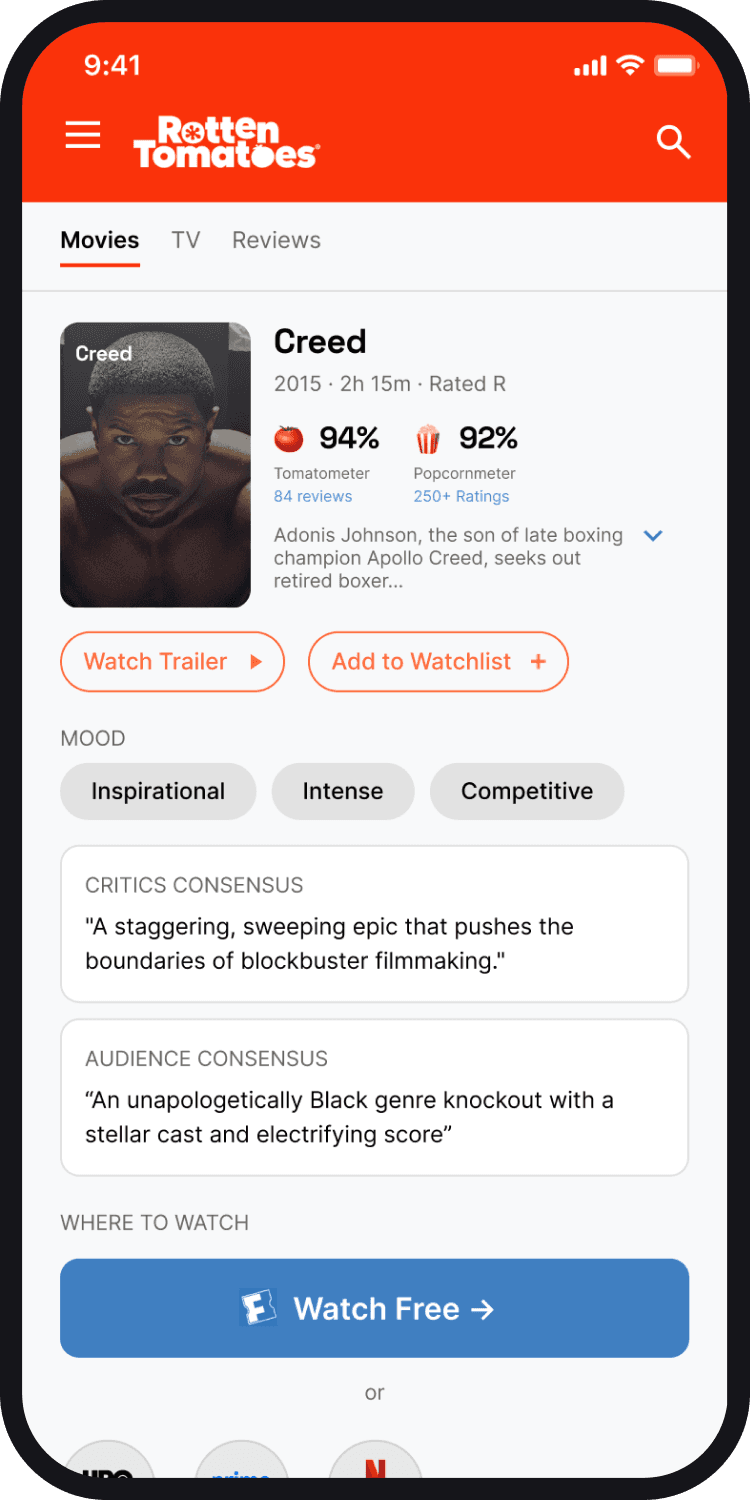 Rotten Tomatoes with Watch Free