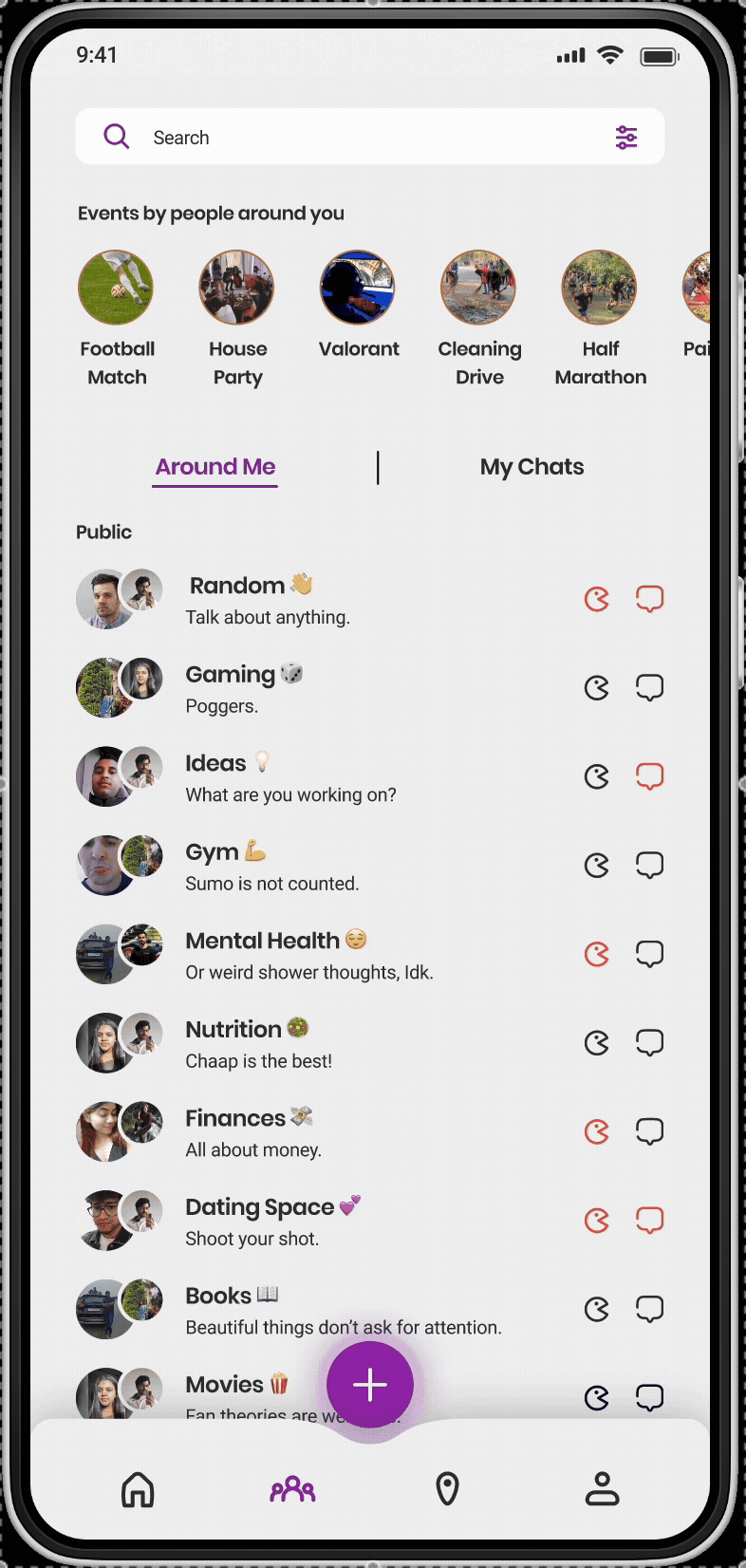 Eqo circles and chats